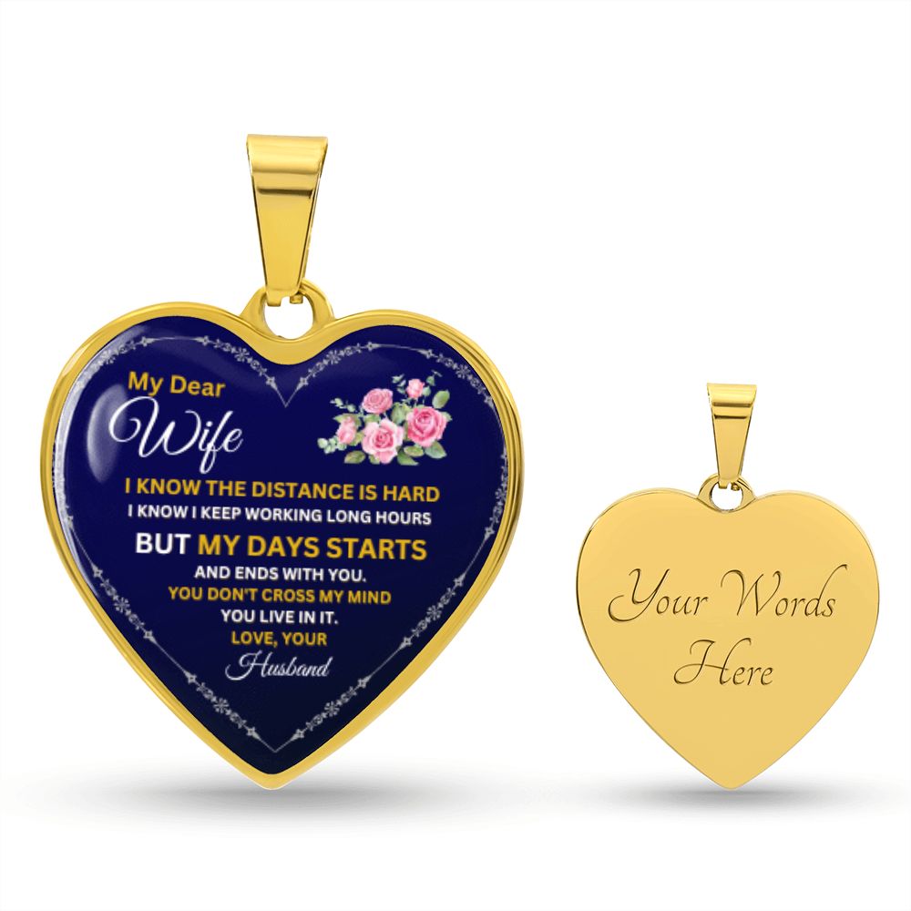 My Dear Wife - Graphic Heart Keychain