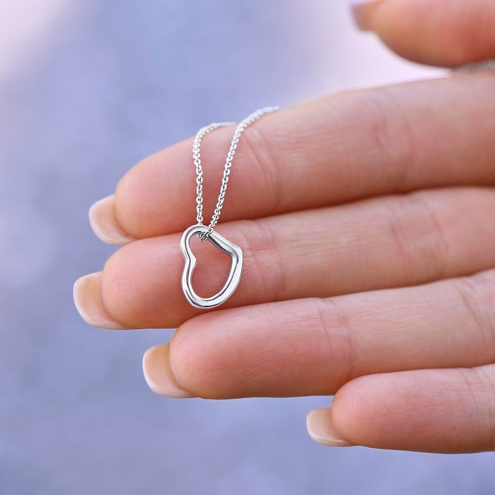 To My Daughter - Delicate Heart Necklace